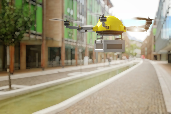 Drones are efficient deliverers of small goods travelling short distances