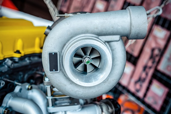 A turbocharger contains two powerful fans that improve air flow