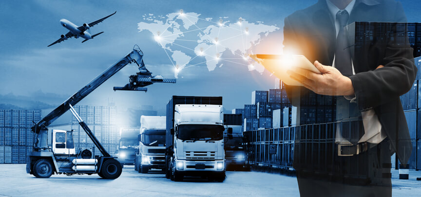 A world logistics and transportation industry concept to be explored in dispatch training