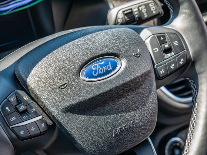 An interior view of the Ford Maverick, to be explored in automotive school